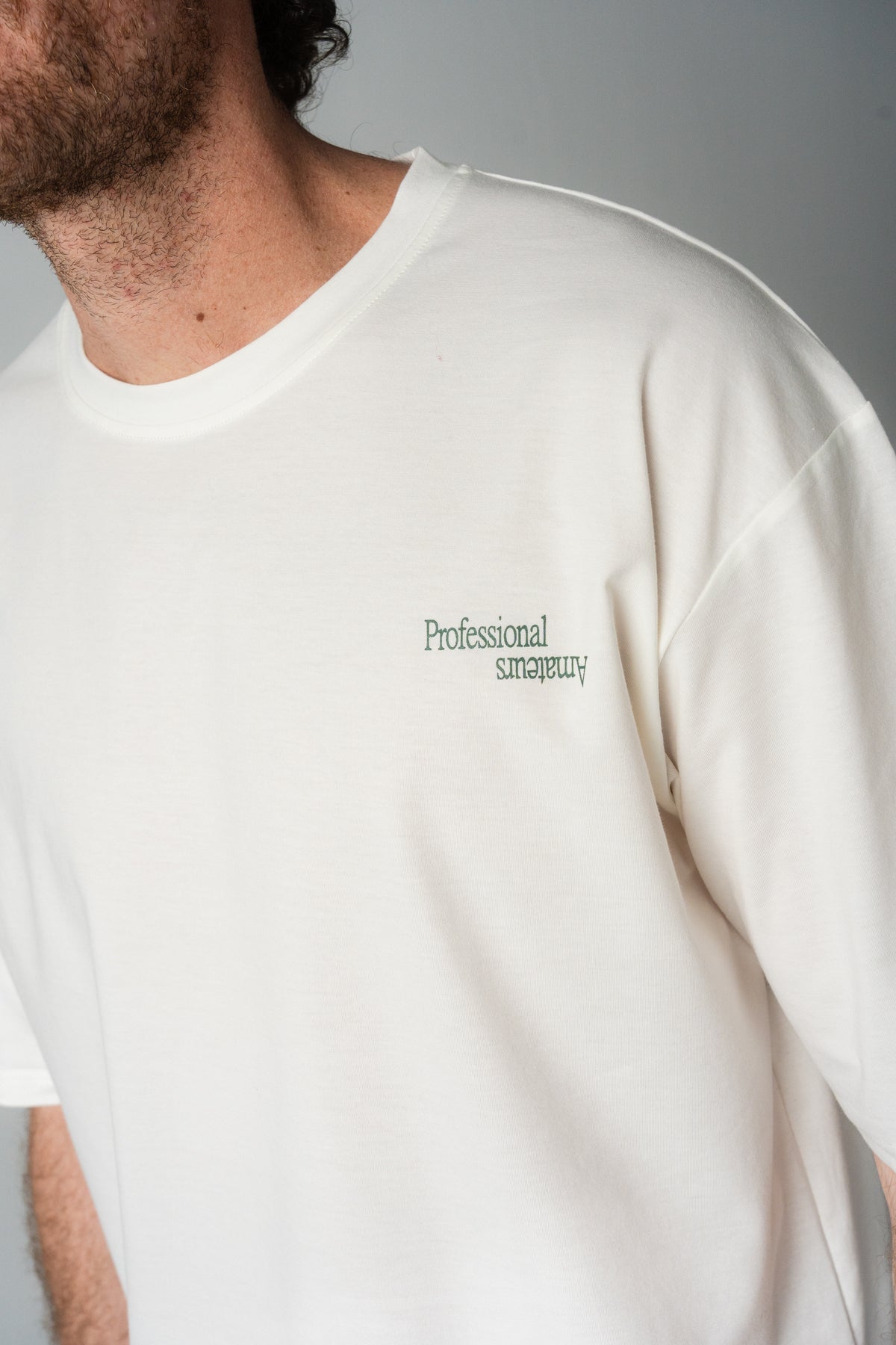 Reverse logo training man tee